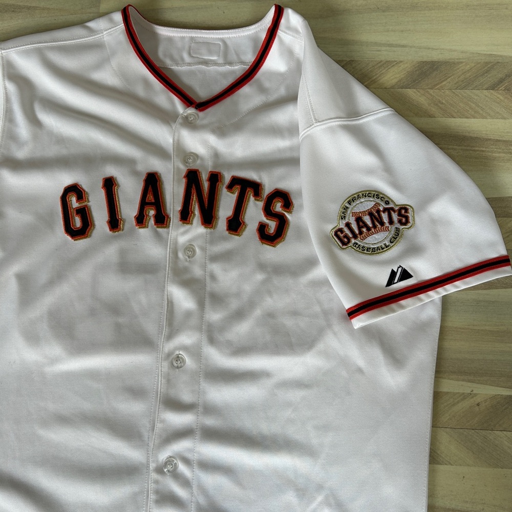 Majestic Authentic White Jersey #55 San Francisco Giants